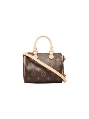 Auth LOUIS VUITTON LV Nano Speedy Monogram Bag *Original Version* Gold Hardware